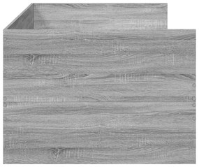 Sofá-cama com gavetas sem colchão 90x200 cm cinzento sonoma