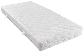 Cama com LED e colchão 90x200 cm serapilheira cinzento-escuro