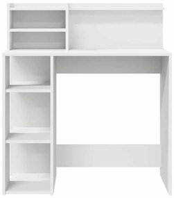 Mesa com Armazenamento Branca 90x48x101.5 cm Madeira Engenheirada