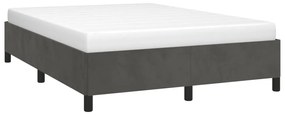 Estrutura de cama sem colchão 140x190 cm veludo cinzento-escuro