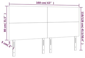 Cabeceira de cama 4 pcs couro artificial 80x5x78/88 cm branco