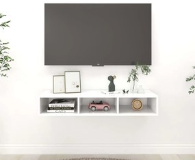 vidaXL Estante de parede 102x30x17 cm derivados de madeira branco