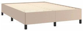 Estrutura de cama 140x190 cm couro artificial cappuccino