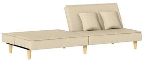 Sofá-cama tecido creme