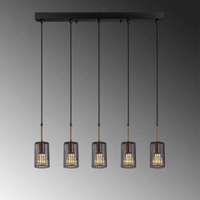 Candeeiro de Teto Kemtel – Preto – 80 x 9 x 121 cm
