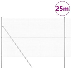 Cerca de Arame Soldado com 13 Postes 1.6x25 m Aço Galvanizado