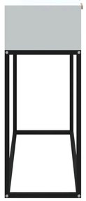 Mesa consola 105x30x75 cm derivados de madeira e ferro branco