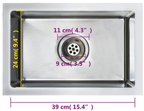 Lava-louça de cozinha artesanal aço inoxidável