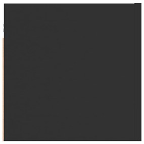Mesa de cabeceira 30,5x30x30 cm derivados de madeira preto