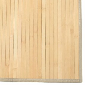 Tapete retangular 80x1000 cm bambu cor natural clara