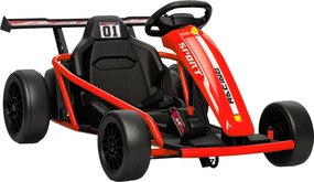AIYAPLAY Carro Elétrico Gokart Kart Elétrico para Crianças 2x24 V Moteurs Modo Drift a 13 Km/h 119x77x54 cm Vermelho | Aosom Portugal