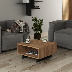 Mesa de Centro Hola – Carvalho e Antracite – 60x32x60 cm