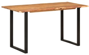 Mesa de jantar 140x70x76 cm madeira de acácia maciça