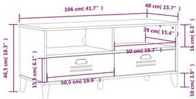 Móvel de TV VIKEN derivados de madeira cinzento antracite