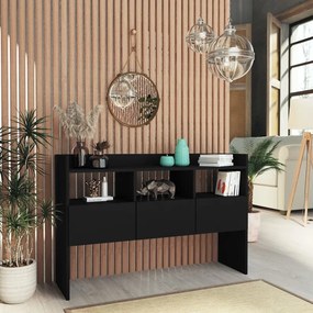 vidaXL Aparador 105x30x70 cm derivados de madeira preto