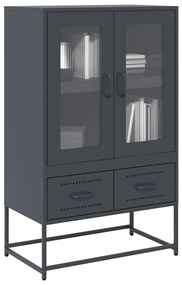 vidaXL Móvel alto 68x39x111,5 cm aço antracite