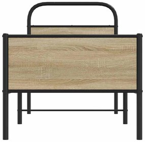 Estrutura cama s/ colchão derivados de madeira carvalho sonoma