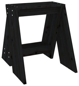 Bancos 2 pcs 40x40x45 cm pinho maciço preto