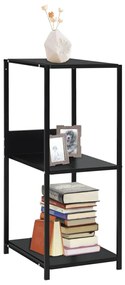 vidaXL Estante pequena e simples derivados de madeira preto
