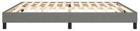 Estrutura de cama sem colchão 200x200 cm tecido cinzento-escuro