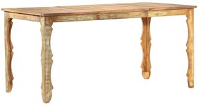 Mesa de jantar 160x80x76 cm madeira recuperada maciça