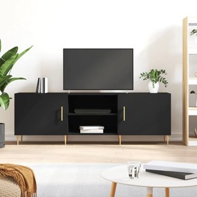vidaXL Móvel para TV 150x30x50 cm derivados de madeira preto