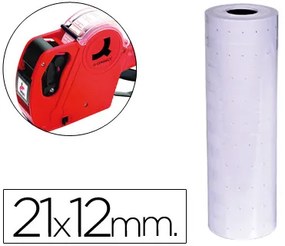 Etiquetas Q-Connect de Cor Branca 21x12 mm Rolo de 1000 Etiquetas