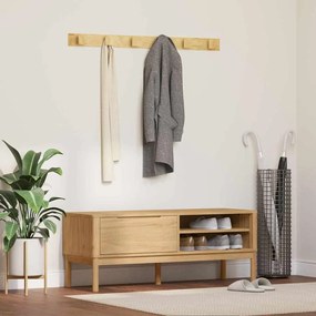 vidaXL Banco de corredor com gaveta Marrom Cera 115 x 40 x 45 cm