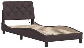 Estrutura de cama com LED sem colchão 90x200 cm tecido