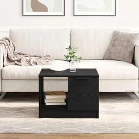 Mesa de Café vidaXL Preto Carvalho 50x50x36 cm Madeira Engenharia