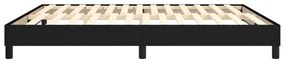 Estrutura de cama sem colchão 160x200 cm tecido preto
