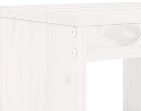 9 pcs conjunto de bar para jardim pinho maciço branco