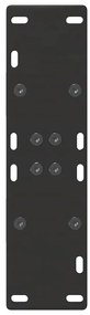 Pés para mesa de jantar em formato A, 2 peças, preto, 60x(72-73) cm, a