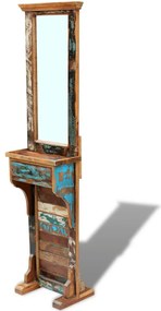 Espelho de corredor 47x23x180 cm madeira reciclada maciça