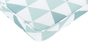 Conjunto de 6 almofadas para cadeira com padrão de triângulo azul e branco TOLVE Beliani