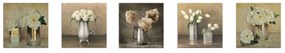 Pintura Decorativa em MDF UTB124 – Branco, Creme e Cinza – 15 x 15 cm