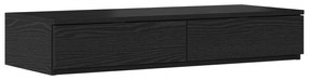 Cama de Armazenamento Preto Carvalho 90x190 cm