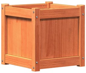 Vasos/floreiras de jardim 2 pcs pinho maciço castanho cera