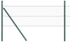 Cerca Hexagonal vidaXL Verde 0.8x10 m Aço
