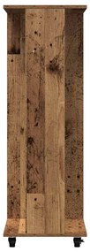 Guarda-roupa com Rodas Madeira Velha 102x38x110 cm Madeira de Engenhar