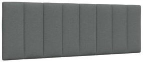 vidaXL Almofadão de cabeceira Hanko 140 cm tecido cinzento-escuro