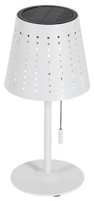 Candeeiro de mesa exterior branco com LED recarregável e solar com 3 níveis de luminosidade - Ferre