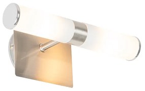 Candeeiro de parede moderno para casa de banho em aço IP44 2 luzes - Bath