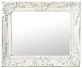 320308 vidaXL Espelho de parede estilo barroco 50x40 cm branco