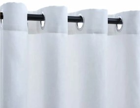Cortinas blackout c/ argolas metal 2 pcs 140x175 cm branco sujo