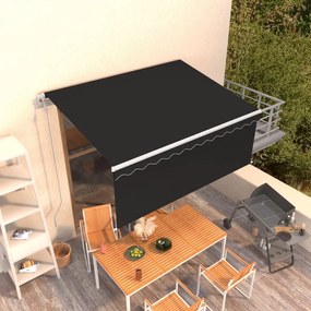Toldo retrátil automático com estore 3,5x2,5 m antracite