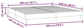 Estrutura de cama sem colchão 200x220 cm veludo cinzento-escuro