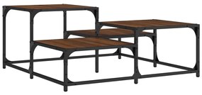 Mesa centro 87,5x87,5x40 cm derivados madeira carvalho castanho