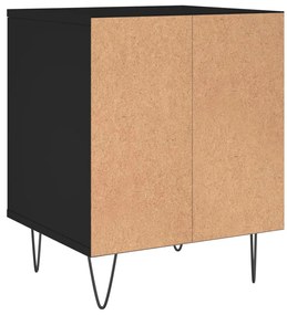 Mesas de cabeceira 2pcs 40x35x50 cm derivados de madeira preto