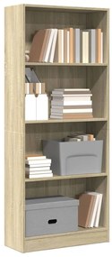 vidaXL Estante 60x24x143 cm derivados de madeira carvalho sonoma